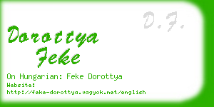 dorottya feke business card